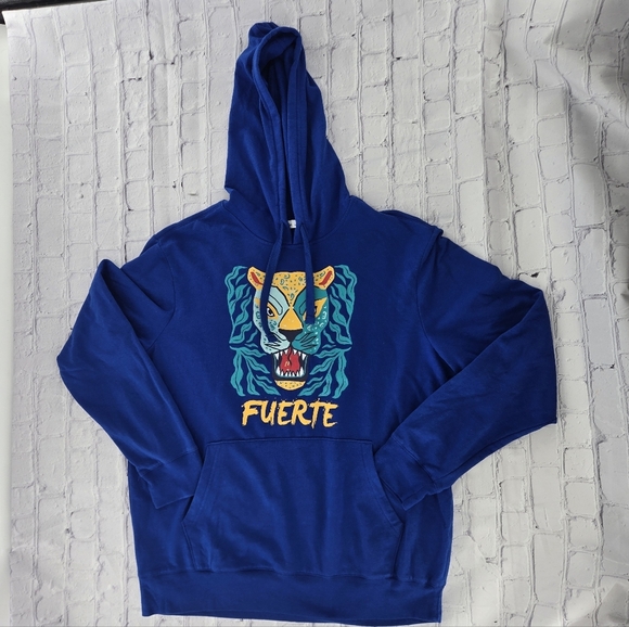 Blue Graphic Fuerte Sweatshirt Hoodie by Sonoma Community - Picture 1 of 9